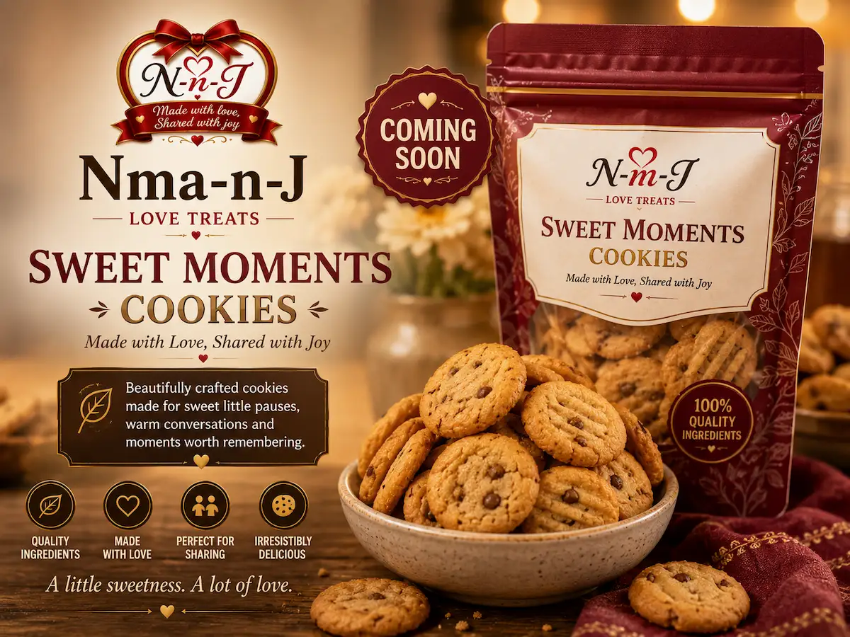 Nma-n-J Sweet Moments Cookies, coming soon.